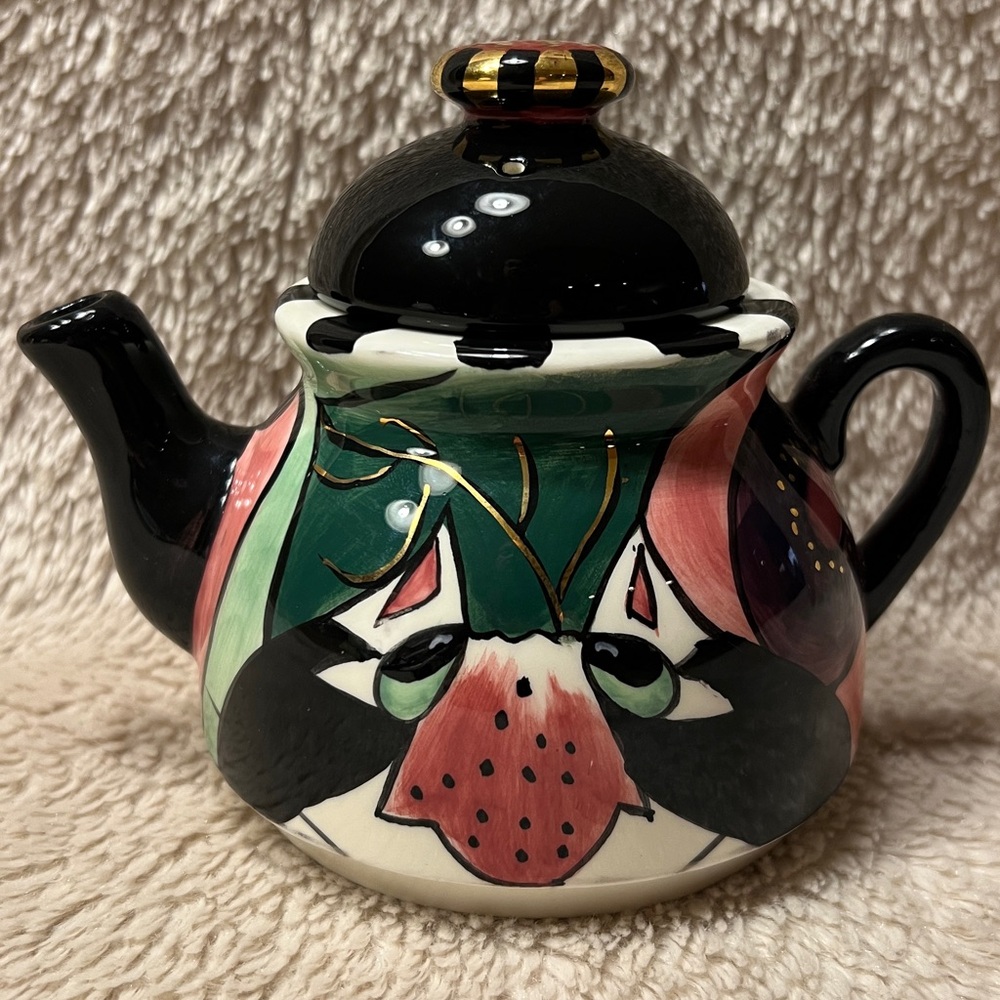 SWAK Lynda Corneille Clancy The Cat Signed Teapot - Picture 11 of 16